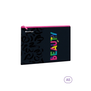 Папка 1 отделение, А5 Berlingo "Beauty", 255*205мм, ПВХ, на молнии