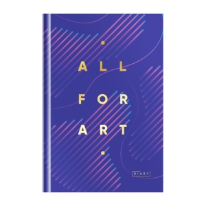 Ежедневник недатированный А5, 160л., 7БЦ, OfficeSpace "Моноколор. All for art", матовая ламинация, тиснение золотой фольгой