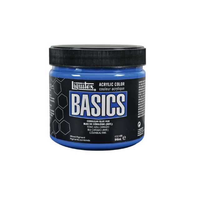 Краска акриловая LIQUITEX Basics №470 церулеум имит 946 мл купить в художественном магазине ArtCraft.Space с доставкой по всему миру