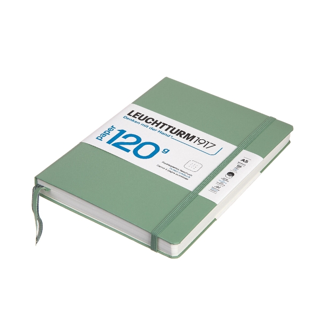 Блокнот Leuchtturm1917 Edition 120G A5 (14.5x21см.) 120г/м2 - 203 стр. в точку, твердая обложка, цвет: Шалфей