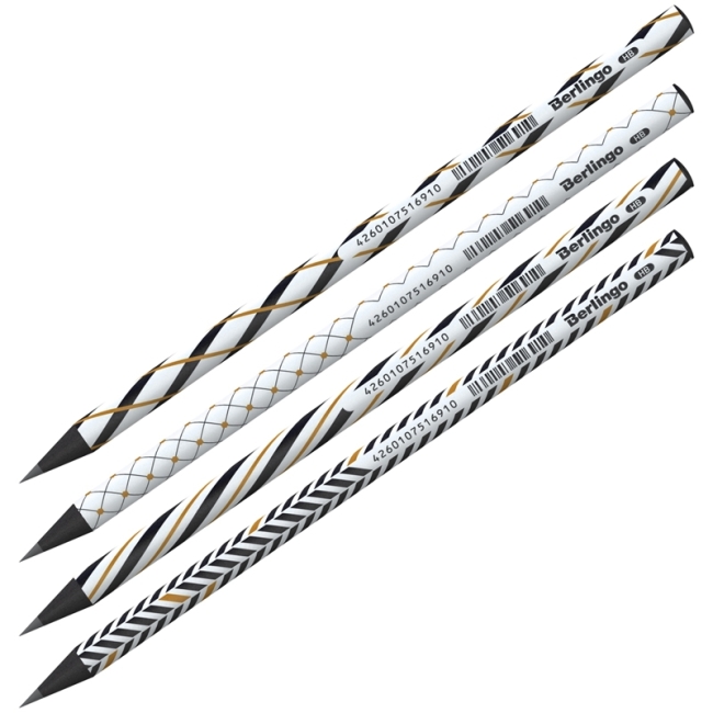 Карандаш ч/г Berlingo "Vortex" HB, круглый, черное дерево, заточен Карандаш ч/г Berlingo "Vortex" HB, круглый, черное дерево, заточен