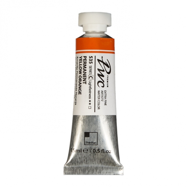 Краска акварельная SH PWC туба 15мл №535 (C) желто-оранжевый перманентный,
