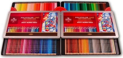 Набор карандашей художественных цветных Polycolor "KOH-I-NOOR" 3828, в  металл.коробке, 144 цвета