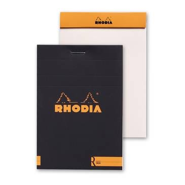 Блокнот Rhodia Basics 8,5х12см микроперфорация нелинованный 70л мягкая обложка черный