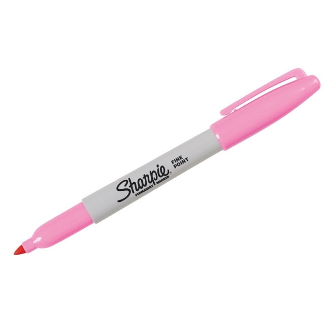 Маркер перманентный Sharpie "Fine", розовый, пулевидный, 1мм