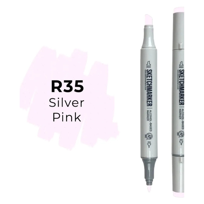Маркер SKETCHMARKER двухсторонний на спирт.основе цв.R35 Серебристо розовый