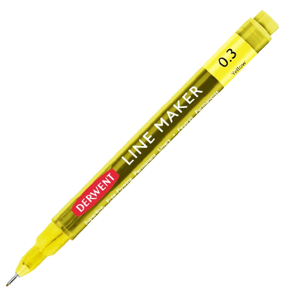 Капиллярный линер Derwent Graphik Line Maker желтый перо 0.3 мм купить в магазине маркеров ArtCraft.Space с доставкой