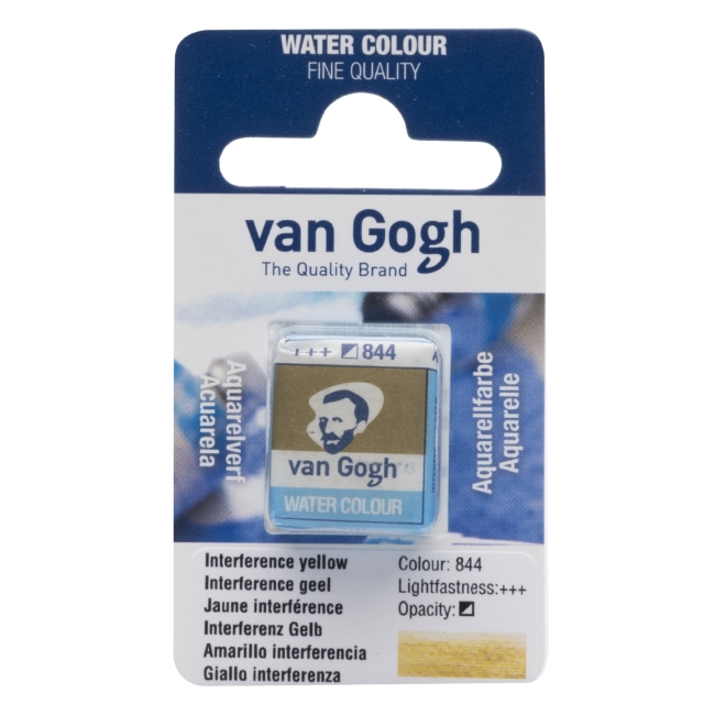 Краска акварельная Van Gogh кювета №844 Желтый интерферентный