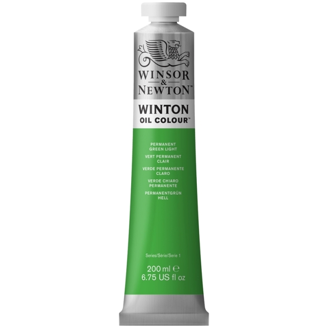 Краска масляная художественная Winsor&Newton "Winton", 200мл, туба, зеленый светлый перманентный