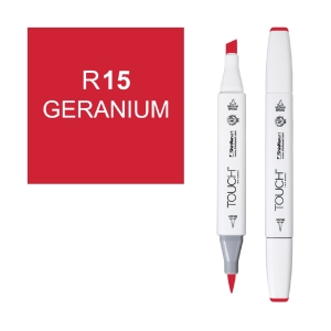 Маркер двухсторонний спиртовой  TOUCH TWIN BRUSH R15 Светло-оранжевый