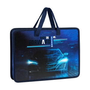 Папка с ручками А4 ArtSpace "Moving forward", пластик, на молнии, 45мм