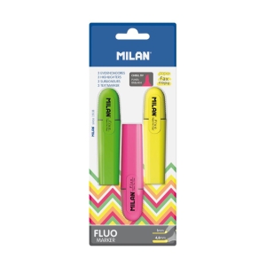 Набор текстовыделителей MILAN 3 цвета в блистере