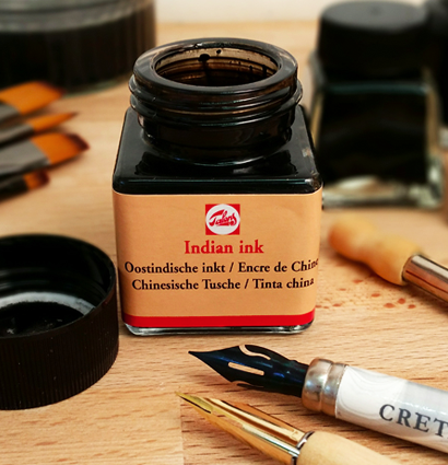 Тушь художественная черная "Индийские чернила" Indian Ink Royal Talens во флаконе 490 мл купить в художественном магазине ArtCraft.Space с доставкой по РФ и СНГ