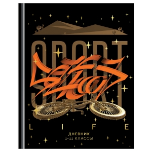 Дневник 1-11 кл. 48л. (твердый) BG "Спорт", глянцевая ламинация, тиснение золотой фольгой