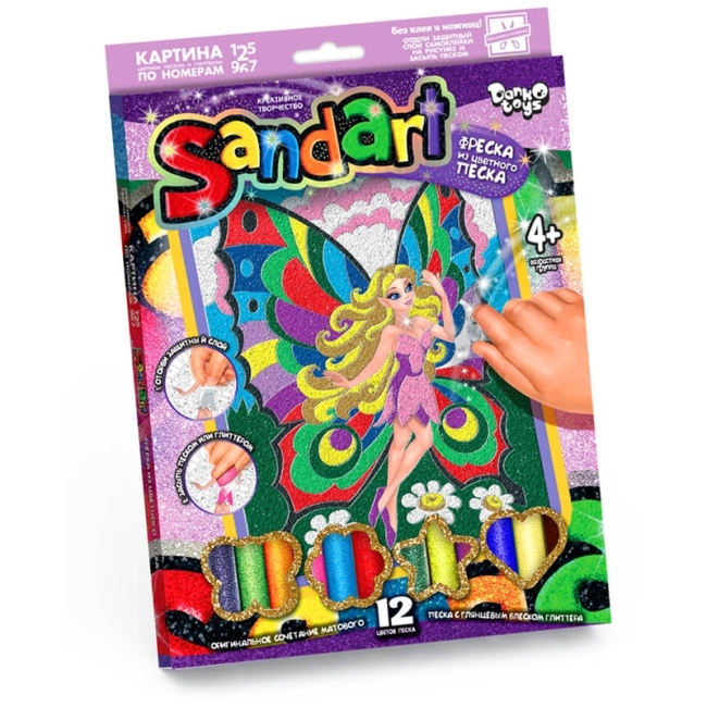 Фреска-картина из песка Danko toys "Sand Art. Фея", картонная коробка