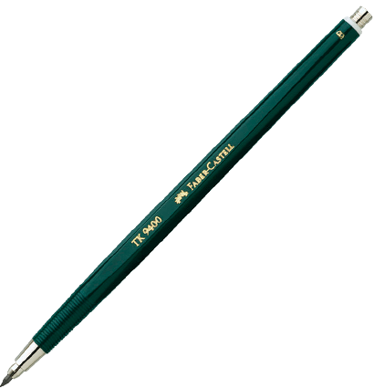 Карандаш цанговый Faber-Castell TK 9400 зеленый, грифель 2 мм B купить в магазине ArtCraft.Space