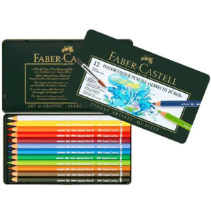 Карандаши акварельные художественные Faber-Castell "Albrecht Durer", 12цв, метал. коробка