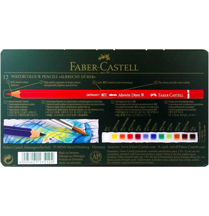 Акварельные карандаши купить Faber Castell Albrecht Durer профессиональные цветные в наборе 12 цветов с кистью в магазине товаров для скетчинга и рисования ArtCraft.Space - Альбрехт Дюрер Акварельные карандаши купить Faber Castell Albrecht Durer профессиональные цветные в наборе 12 цветов с кистью в магазине товаров для скетчинга и рисования ArtCraft.Space - Альбрехт Дюрер