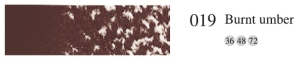 Пастель мягкая профессиональная квадратная цвет № 019 жженая умбра