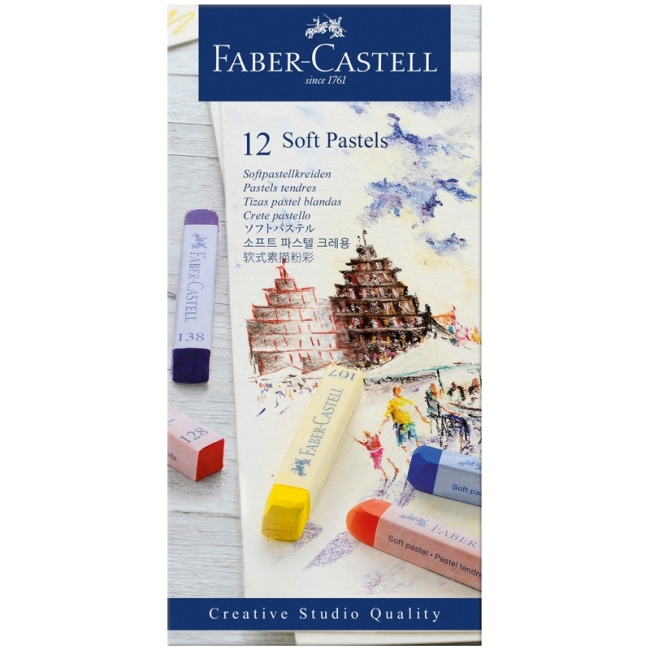 Пастель Faber-Castell "Soft pastels", 12 цв., картон. упак. Пастель Faber-Castell "Soft pastels", 12 цв., картон. упак.