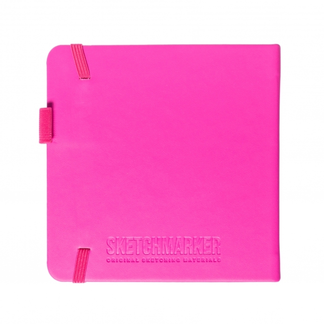 Блокнот для зарисовок Sketchmarker 140г/кв.м 12*12см 80л твердая обложка Неоновая фуксия Блокнот для зарисовок Sketchmarker 140г/кв.м 12*12см 80л твердая обложка Неоновая фуксия