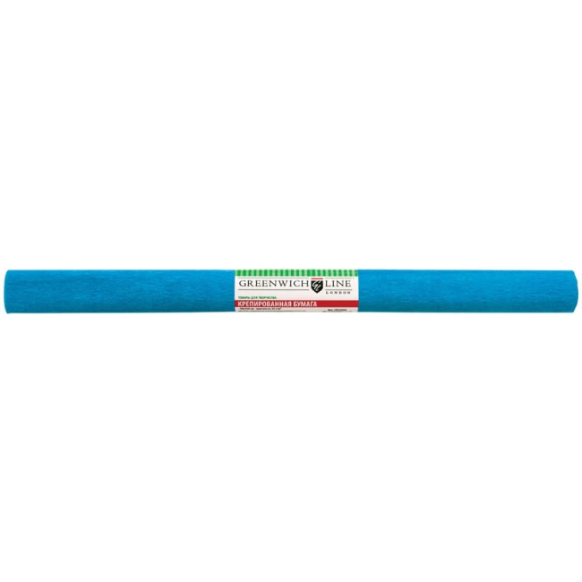 Бумага крепированная Greenwich Line, 50*250см, 32г/м2, небесно-голубая, в рулоне