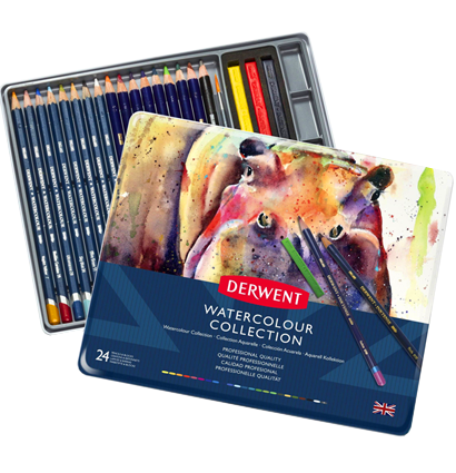 Набор акварельных карандашей Derwent Watercolour Collection 24 цвета разных серий в кейсе купить в художественном магазине ArtCraft.Space с доставкой по РФ и СНГ