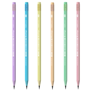 Карандаш ч/г Berlingo "Flexy Pastel" HB, с ластиком, трехгранный, заточен., пластиковый, ПВХ-бокс