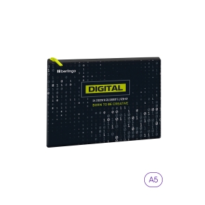 Папка 1 отделение, А5 Berlingo "Digital style", 255*205мм, ПВХ, на молнии