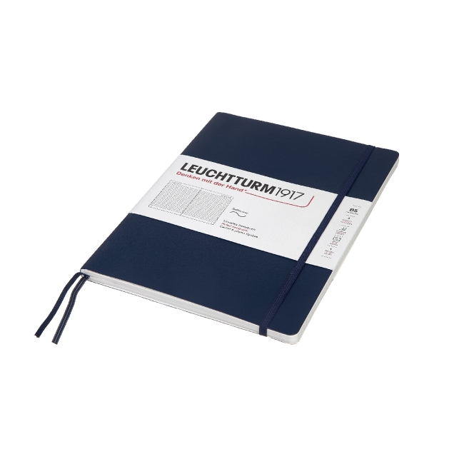 Блокнот Leuchtturm1917 Composition B5 (17.8x25.4см.) 80г/м2 - 123 стр. в линейку, мягкая обложка, цвет: Синий Неви