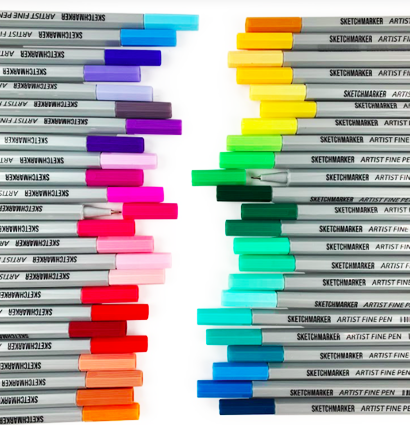 Набор 6 линеров капиллярных Sketchmarker Artist Pen "Черный сет"  купить в магазине маркеров ArtCraft.Space с доставкой по всему миру