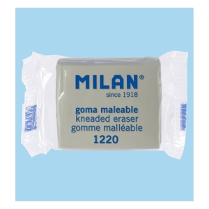Ластик-клячка MILAN 1220  прямоугольный 37*28*10 мм из синтетического каучука для стирания графита и угля