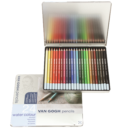 Набор акварельных карандашей Van Gogh Water Color Pencils  Royal Talens 24 цвета купить в магазине карандашей для художников ArtCraft.Space