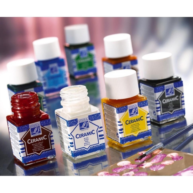 Краска по стеклу и керамике CERAMIC банка 50мл №543 яркий желто-зеленый,