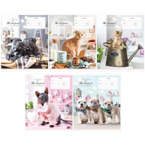 Тетрадь 24л., клетка ArtSpace "Питомцы. Милые друзья"