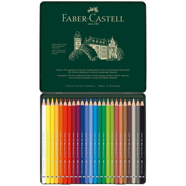 Карандаши акварельные художественные Faber-Castell "Albrecht Durer", 24цв, метал. коробка Карандаши акварельные художественные Faber-Castell "Albrecht Durer", 24цв, метал. коробка