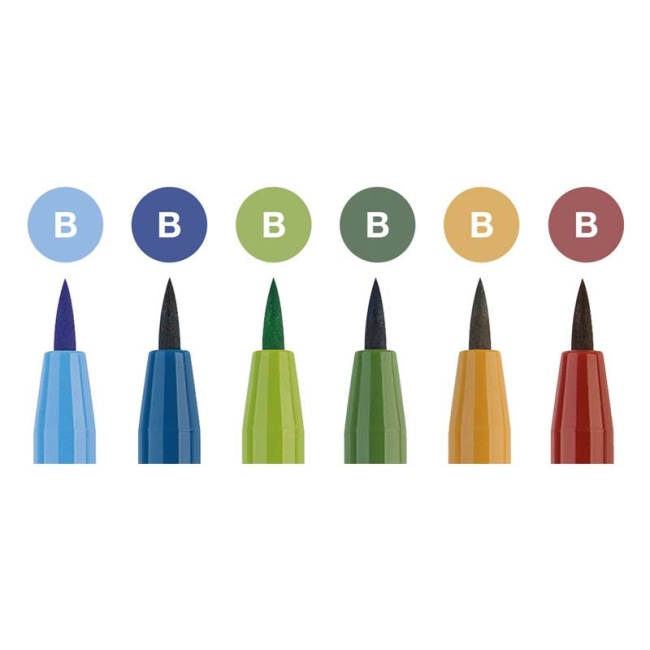 Набор брашпенов "Landscape" Faber-Castell Pitt Artist Pen Brush 6 цветов купить в магазине ArtCraft.Space Набор брашпенов "Landscape" Faber-Castell Pitt Artist Pen Brush 6 цветов купить в магазине ArtCraft.Space