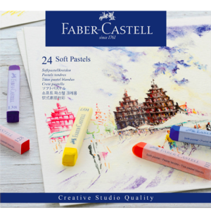 Пастель Faber-Castell "Soft pastels", 24 цв., картон. упак.