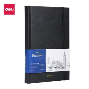 Блокнот для зарисовок Finenolo 160г/кв.м 14,8*21см 40л твердая обложка черный