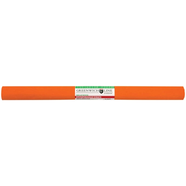 Бумага крепированная Greenwich Line, 50*250см, 32г/м2, оранжевая, в рулоне