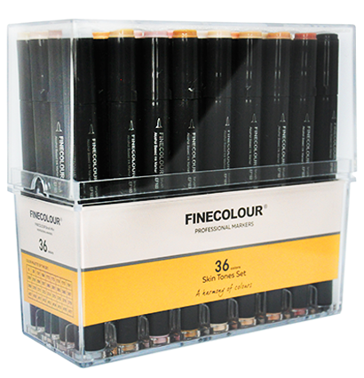 Набор маркеров для рисования Finecolour Brush Mini 36 телесные цвета в кейсе купить в магазине маркеров ArtCraft.Space с доставкой по всему миру
