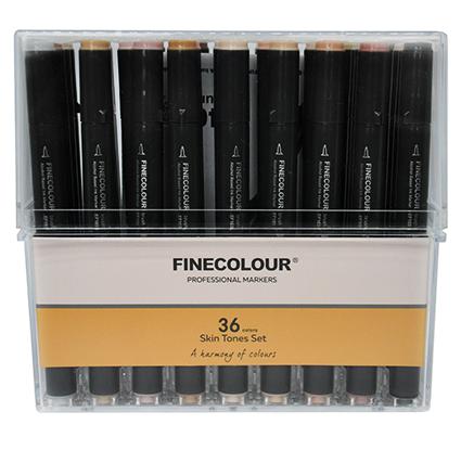 Набор маркеров для рисования Finecolour Brush Mini 36 телесные цвета в кейсе купить в магазине маркеров ArtCraft.Space с доставкой по всему миру