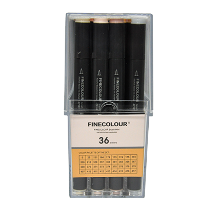 Набор маркеров для рисования Finecolour Brush Mini 36 телесные цвета в кейсе купить в магазине маркеров ArtCraft.Space с доставкой по всему миру