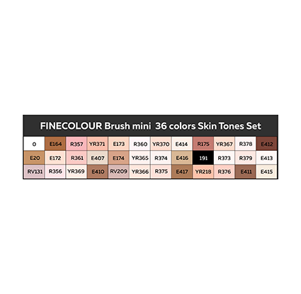 Набор маркеров для рисования Finecolour Brush Mini 36 телесные цвета в кейсе купить в магазине маркеров ArtCraft.Space с доставкой по всему миру