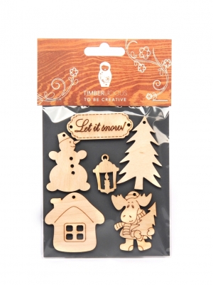 Набор заготовок для декорирования Winter4 фанера 10х14см,