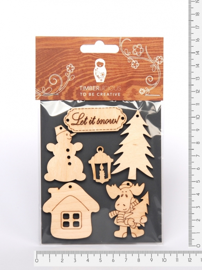 Набор заготовок для декорирования Winter4 фанера 10х14см,