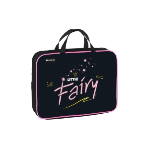 Папка текстильная с ручками 1 отделение, А4 Berlingo "Little fairy", 350*265*80мм, текстиль, на молнии