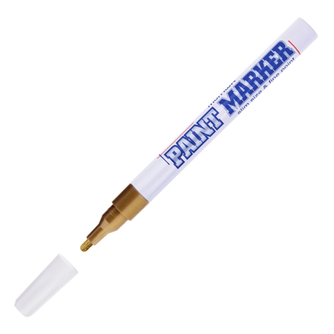 Маркер-краска MunHwa "Slim" золото, 2мм, нитро-основа Маркер-краска MunHwa "Slim" золото, 2мм, нитро-основа