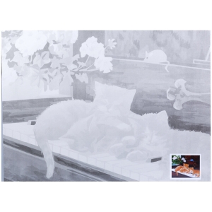 Холст на картоне с контуром Сонет "Котята", 30*40см