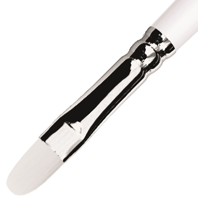 Кисть Roubloff синтетика  №12 овальная белая для акрила, гуаши, масла с длинной ручкой купить в художественном магазине ArtCraft.Space с доставкой по всему миру